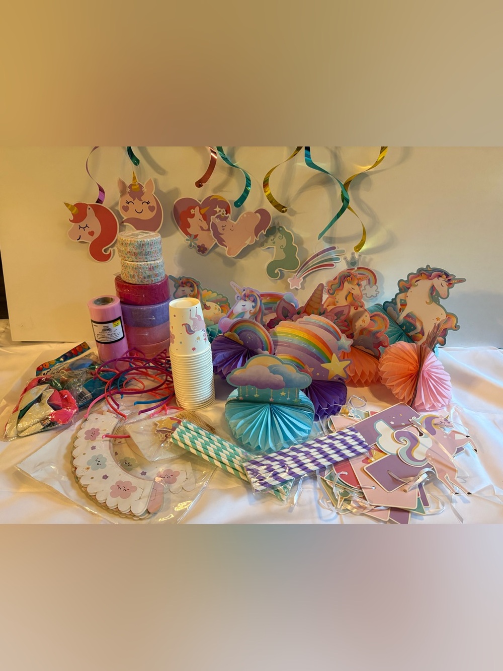 Unicorn & Rainbow Birthday Party Decoration Bundle